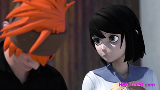 Hentai Students Outdoor School Stairs Fuck