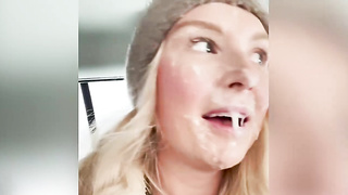 Jism Coated Bunny Frozen Nectar On Face Spunk Walk