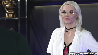 Extremely hot skinny blonde babe Zazie Skymm pounded HARD!