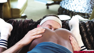 Ethan burst and cover Isaiah in a hot coat of cum