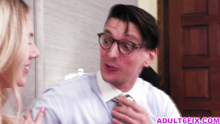 Devastated after a breakup, a girl invites her friends to gangbang her!