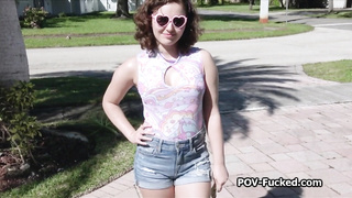 Teen earns discount on item using her pussy