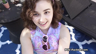 Teen earns discount on item using her pussy