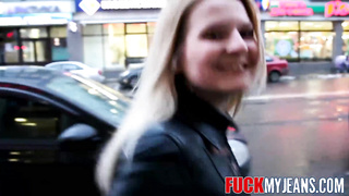 First-Timer Timid Towheaded Woman Gets The Tastey BIG BLACK COCK She Is Worth
