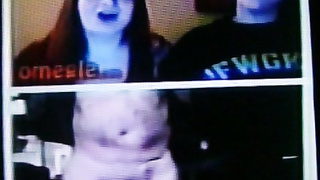 2 horny College girls applaud in approval of my hot show