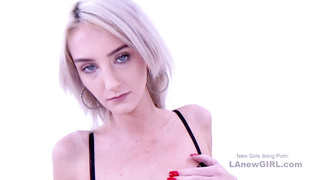 Skinny Blonde rides and sucks hard cock at audition