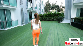 Amateur Thai teen fucked after workout