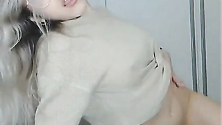 Petite Blonde Babe loves to masturbate