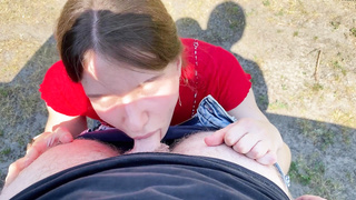 Magnificent Nymph Providing Voluptuous Deep Throat Outdoors - 4K Inexperienced POINT OF VIEW