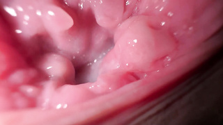 Camera deep inwards Mia's teenage pearly coochie