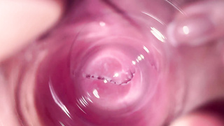 Camera deep inwards Mia's teenage pearly coochie