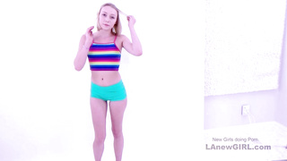 New cute blonde gets her pussy fucked by big cock