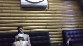 American Monstercock skinny guy fucking the waittress