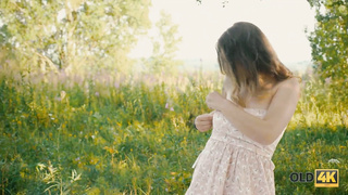 OLD4K. Lassie salivates on rules and has hook-up with much aged boy in nature