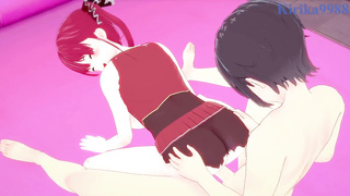 Houshou Marine and I have strong orgy in a secret guest room. - Hololive VTuber Manga Porn