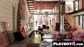 Hot naked girl posed for the Playboy