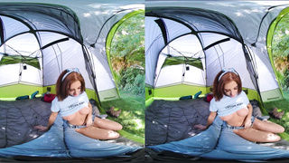 VR Conk Insatiable Camping Intercourse With Sandy-Haired Sweetie Lumi Ray VR Pornography