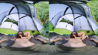 VR Conk Insatiable Camping Intercourse With Sandy-Haired Sweetie Lumi Ray VR Pornography