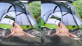 VR Conk Insatiable Camping Intercourse With Sandy-Haired Sweetie Lumi Ray VR Pornography
