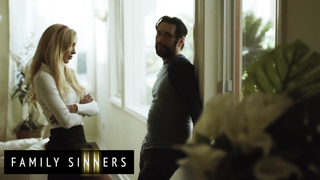 Family Sinners - Super-Steamy Platinum-Blonde Aiden Ashley Visits Her Stepbrother Tommy Pistol & Gets Her Coochie Nailed