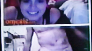 Horny brunette College girl talks to my bare hot show (+ sound )