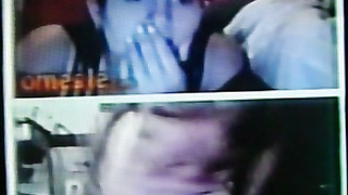 Horny brunette College girl talks to my bare hot show (+ sound )