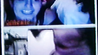 Horny brunette College girl talks to my bare hot show (+ sound )