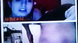 Horny brunette College girl talks to my bare hot show (+ sound )