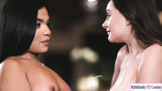 Stepmom fucks stepdaughters with a toy