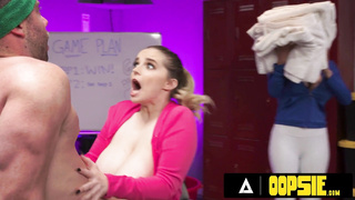 OOPSIE - Thick Funbags Physicians Codi Vore & Amber Alena Get Bap Banged By Super-Fucking-Hot Jock! FFM 3SOME!