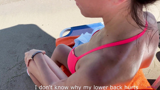 Stranger from a public beach completed a Rubdown with steamy fucky-fucky