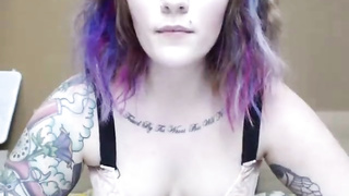 Busty Chick fucks her wet pussy with a dildo