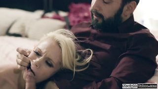 Petite teen fucked rough as stepdad sees