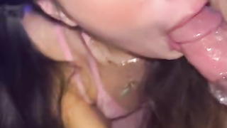 CHINESE TEENAGE TAKES two FOUNTAINS FROM BIG BLACK COCK IN HER TAUT PEARLY DRENCHING COOTER