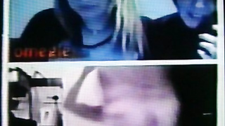 Horny Blonde & Brunette College girls like my hot show (+ sound )