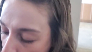 POINT OF VIEW blowage Fresh chick at work gets her flawless bosoms decorated in spunk by the chief! - Say10zwhores