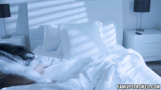 Horny teenager caught masturbating with stepmom's vibrator!