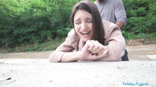 Public Agent - highly adorable school Nubile art college girl with innate fun bags examines a fat penis outdoors