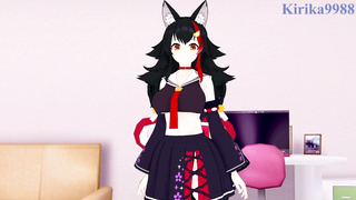 Ookami Mio and I have mighty orgy in the apartment. - Hololive VTuber Anime Porn