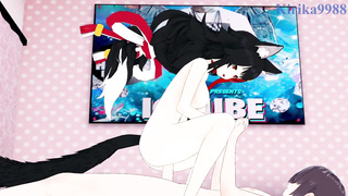 Ookami Mio and I have mighty orgy in the apartment. - Hololive VTuber Anime Porn