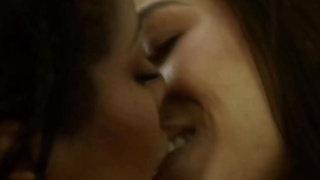 Interracial lesbian sex with busty babes