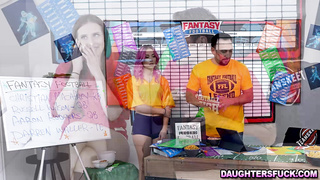 Jazmin Luv and Aubree Valentine Football Fuck