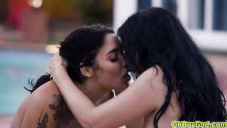 Stepson blow his cum to his stepmom and friends face