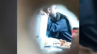 Muslim girl in cafe on velantine day