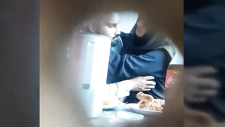 Muslim girl in cafe on velantine day