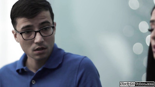 Cuckold wife sees latina milf get fucked