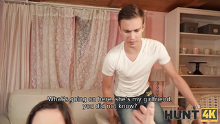 HUNT4K. Desired to Save His Gf from Internal Ejaculation -- all He Got was Apex