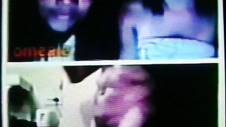 2 horny College girls, 1 Black 1 White, are hot with delight (+ sound )