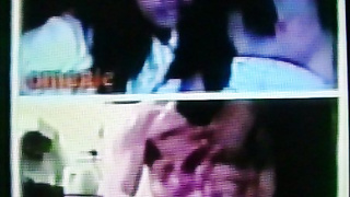 2 horny College girls, 1 Black 1 White, are hot with delight (+ sound )