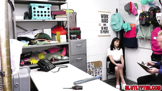 Teen Aria Valencia suck officer dick or she go to jail?